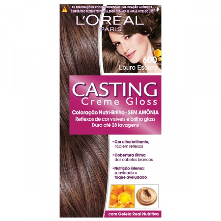 Coloração sem Amônia Casting Creme Gloss 600 Louro Escuro ...